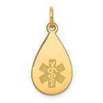 Load image into Gallery viewer, 14K Yellow Gold Medical Jewelry Unenameled Pendant
