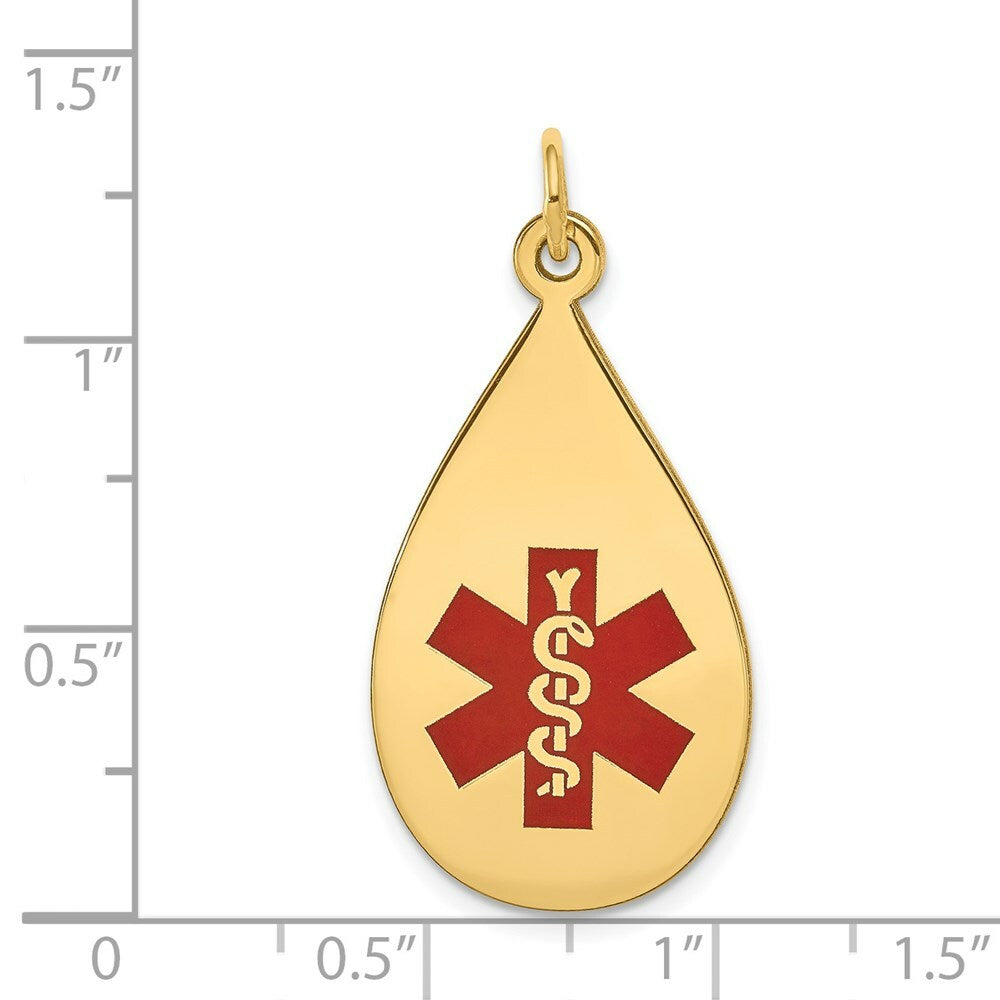 14K Yellow Gold Medical Jewelry Pendant