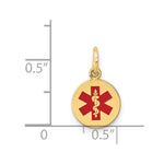 Load image into Gallery viewer, 14K Yellow Gold Medical Jewelry Pendant

