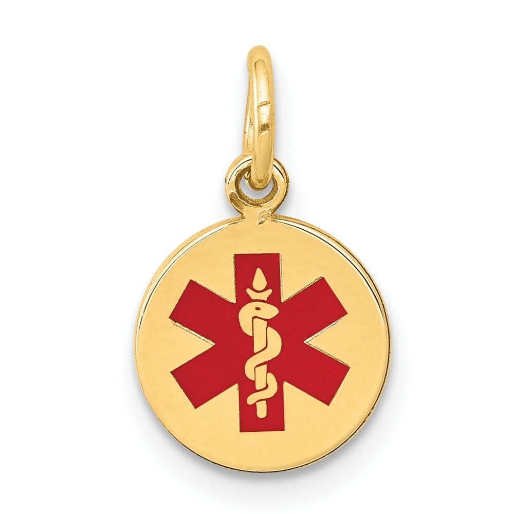 14K Yellow Gold Medical Jewelry Pendant