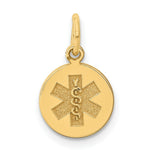 Load image into Gallery viewer, 14K Yellow Gold Medical Jewelry Unenameled Pendant
