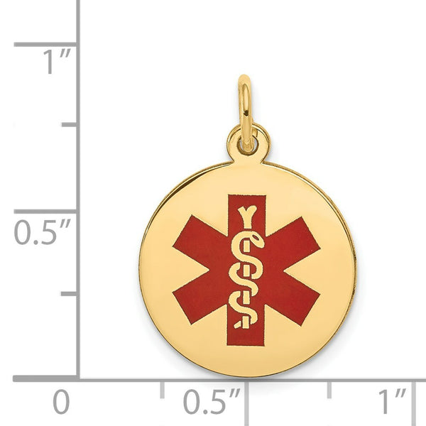 14K Yellow Gold Medical Jewelry Pendant