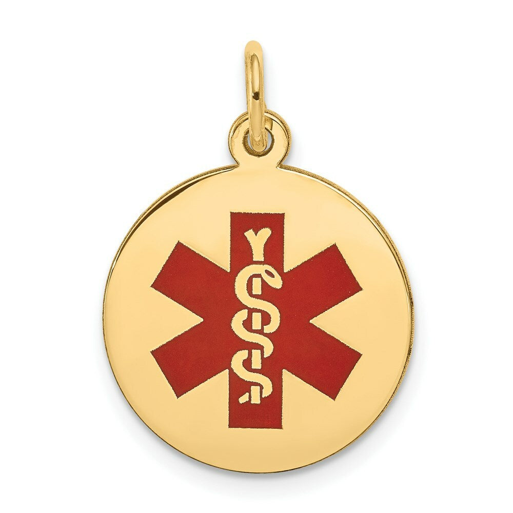 14K Yellow Gold Medical Jewelry Pendant