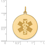 Load image into Gallery viewer, 14K Yellow Gold Non-enameled Medical Jewelry Pendant

