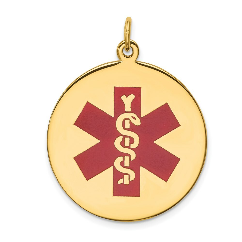 14K Yellow Gold Medical Jewelry Pendant