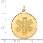 Load image into Gallery viewer, 14K Yellow Gold Medical Jewelry Unenameled Pendant

