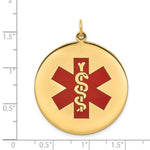 Load image into Gallery viewer, 14K Yellow Gold Medical Jewelry Pendant
