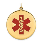Load image into Gallery viewer, 14K Yellow Gold Medical Jewelry Pendant
