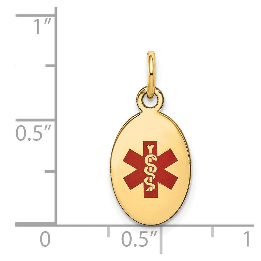14K Yellow Gold Medical Jewelry Pendant