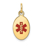 Load image into Gallery viewer, 14K Yellow Gold Medical Jewelry Pendant
