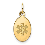 Load image into Gallery viewer, 14K Yellow Gold Non-enameled Medical Jewelry Pendant
