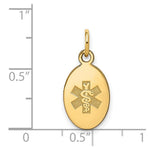 Load image into Gallery viewer, 14K Yellow Gold Non-enameled Medical Jewelry Pendant
