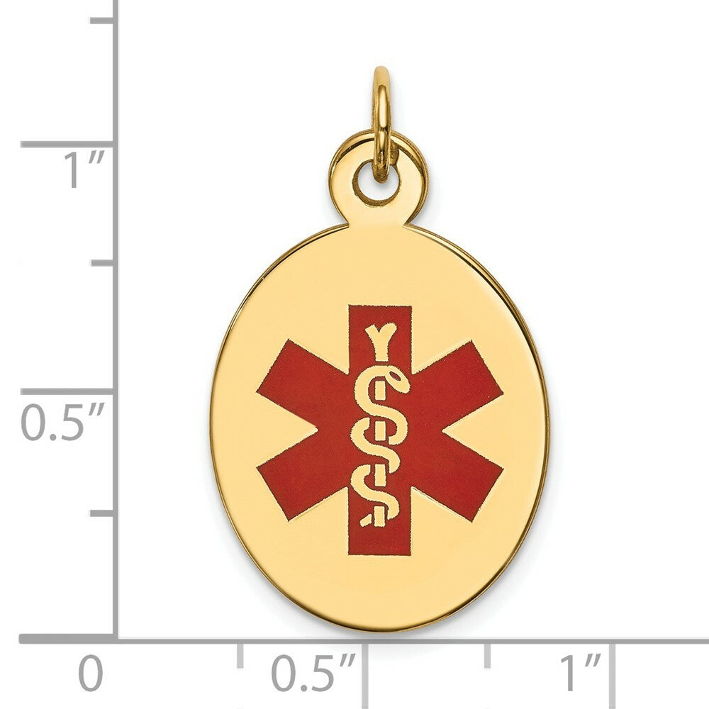 14K Yellow Gold Medical Jewelry Pendant