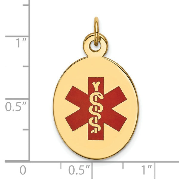14K Yellow Gold Medical Jewelry Pendant