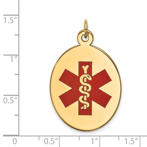 14K Yellow Gold Medical Jewelry Pendant