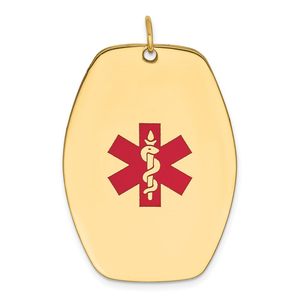 14K Yellow Gold Medical Jewelry Pendant
