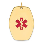 Load image into Gallery viewer, 14K Yellow Gold Medical Jewelry Pendant
