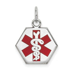 Load image into Gallery viewer, 14K White Gold Medical Alert Jewelry Pendant
