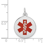 Load image into Gallery viewer, 14K White Gold Medical Alert Jewelry Pendant
