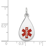 Load image into Gallery viewer, 14K White Gold Medical Alert Jewelry Pendant
