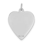 Load image into Gallery viewer, 14K White Gold Heart-Shaped Polished Enameled Engravable Medical Jewelry Pendant
