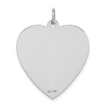 Load image into Gallery viewer, 14K White Gold Heart-Shaped Polished Enameled Engravable Medical Jewelry Pendant
