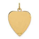 Load image into Gallery viewer, 14K Yellow Gold Heart-Shaped Polished Enameled Engravable Medical Jewelry Pendant
