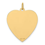 Load image into Gallery viewer, 14K Yellow Gold Heart-Shaped Polished Enameled Engravable Medical Jewelry Pendant
