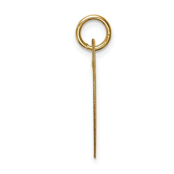 14K Yellow Gold Medium Engravable Heart Charm Pendant