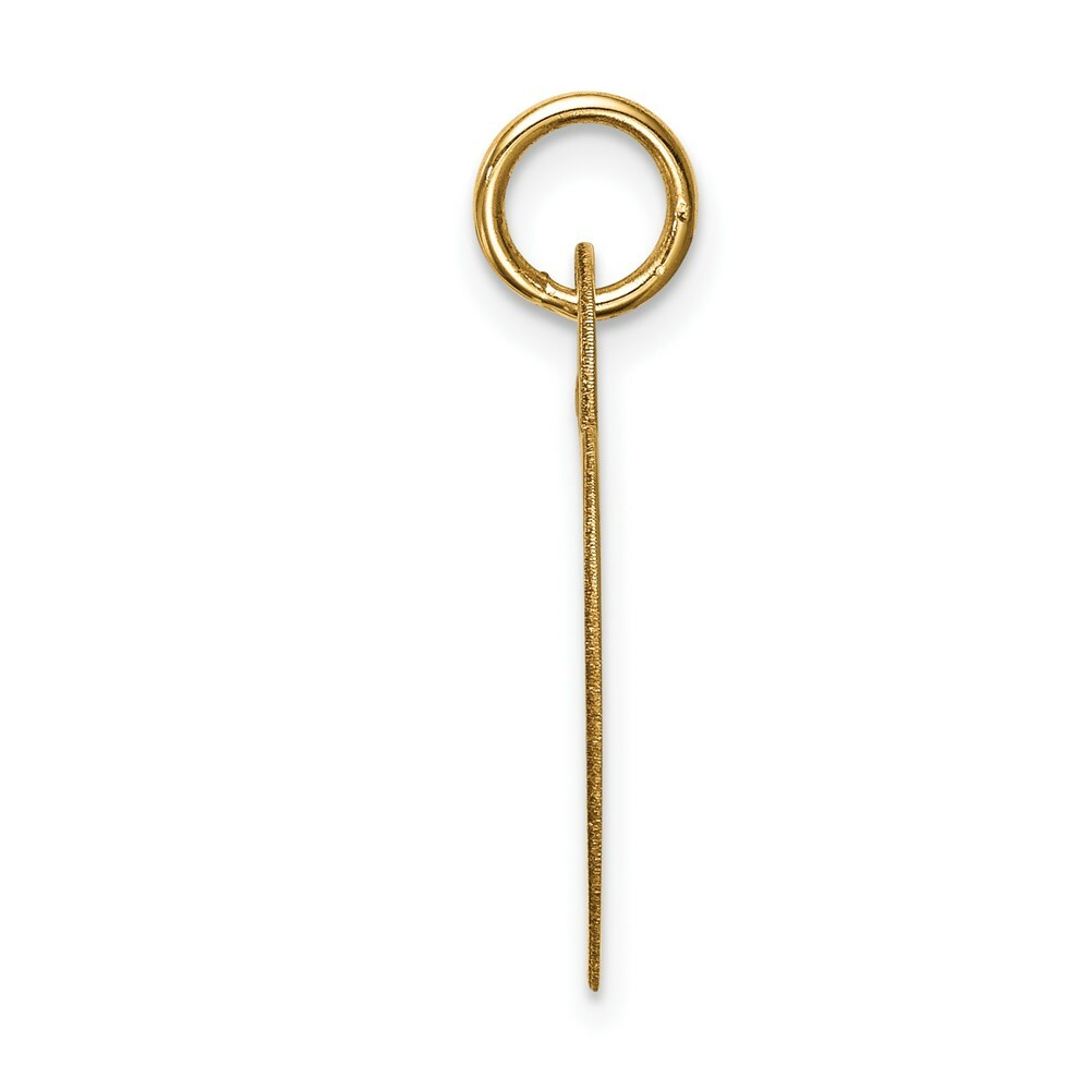 14K Yellow Gold Medium Engravable Heart Charm Pendant