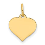 Load image into Gallery viewer, 14K Yellow Gold Heart Disc Charm Pendant  12mm Diameter
