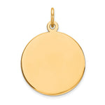 Load image into Gallery viewer, 14K Yellow Gold Round Disc Charm Pendant  17mm Diameter 17mm Diameter
