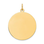 Load image into Gallery viewer, 14K Yellow Gold Round Disc Charm Pendant  21mm Diameter 21mm Diameter
