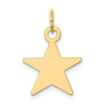 Load image into Gallery viewer, 14K Yellow Gold Star Disc Charm Pendant  15mm width
