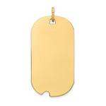 Load image into Gallery viewer, 14K Yellow Gold Plain .011 Gauge Engravable Dog Tag w/Notch Disc Charm 16mm width
