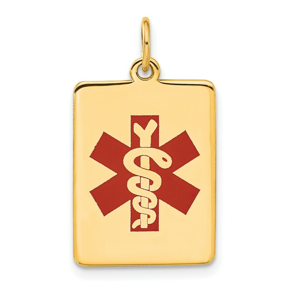 14K Yellow Gold Medical Jewelry Pendant