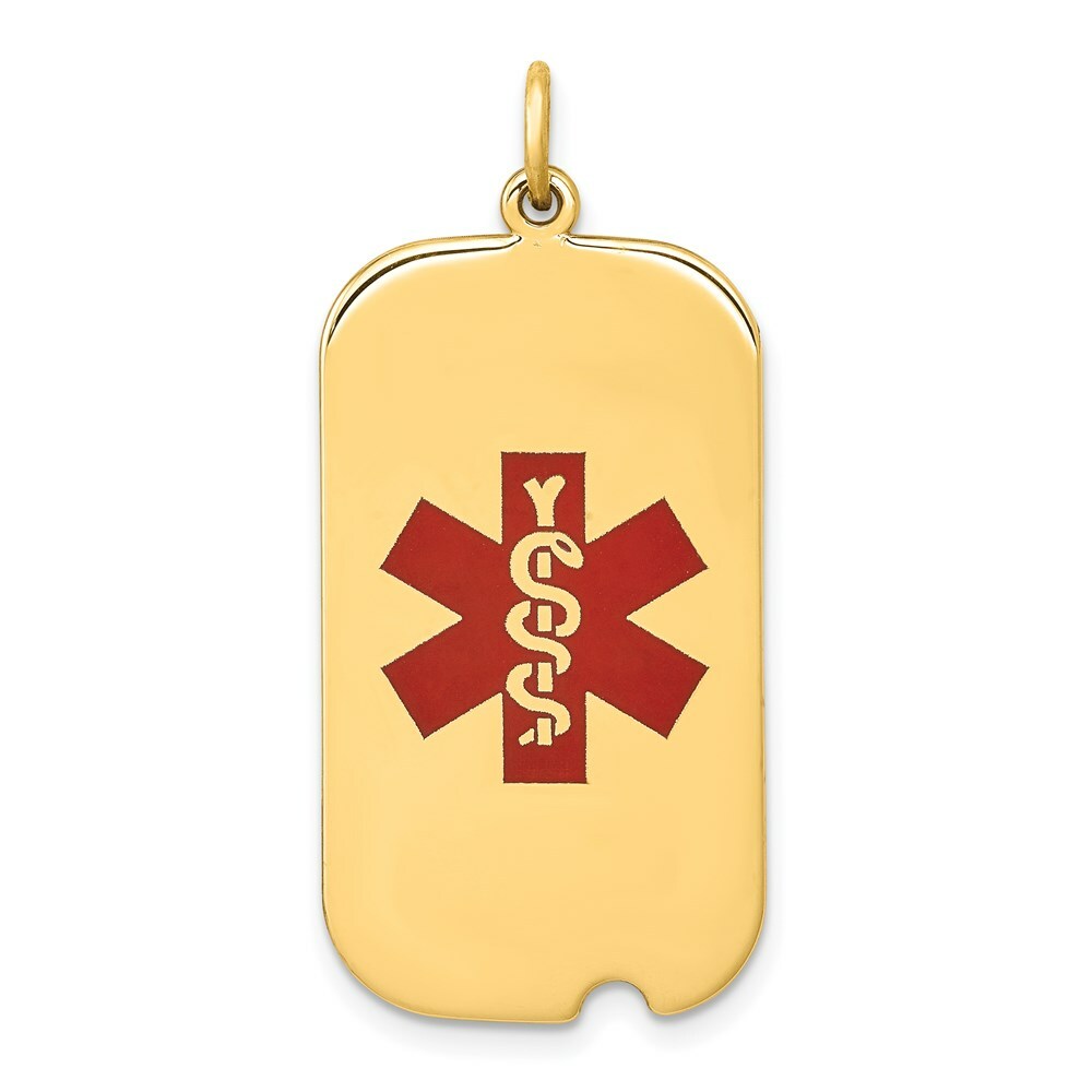 14K Yellow Gold Medical Jewelry Pendant