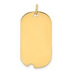 Load image into Gallery viewer, 14K Yellow Gold Plain .035 Gauge Engraveable Dog Tag w/Notch Disc Charm
