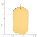 Load image into Gallery viewer, 14K Yellow Gold Plain .018 Gauge Engraveable Dog Tag w/Notch Disc Charm

