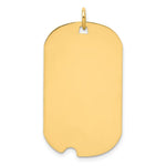 Load image into Gallery viewer, 14K Yellow Gold Plain .018 Gauge Engraveable Dog Tag w/Notch Disc Charm
