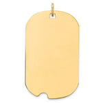 Load image into Gallery viewer, 14K Yellow Gold Plain .035 Gauge Engraveable Dog Tag w/Notch Disc Charm
