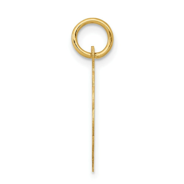 14K Yellow Gold Boy Head on .013 Gauge Engravable Scalloped Disc Charm 15mm width