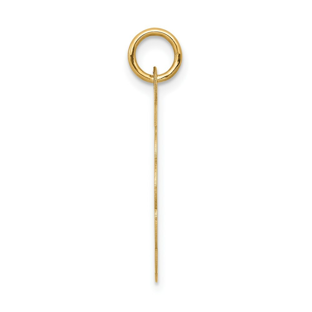 14K Yellow Gold Boy Head on .013 Gauge Engravable Scalloped Disc Charm 16mm width