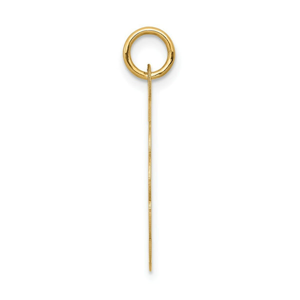 14K Yellow Gold Boy Head on .013 Gauge Engravable Scalloped Disc Charm 16mm width