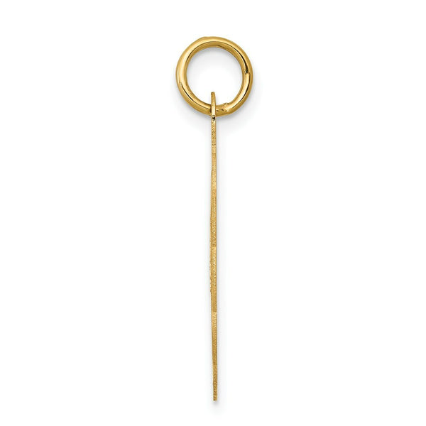 14K Yellow Gold Girl Head on .013 Gauge Engravable Scalloped Disc Charm 16mm width
