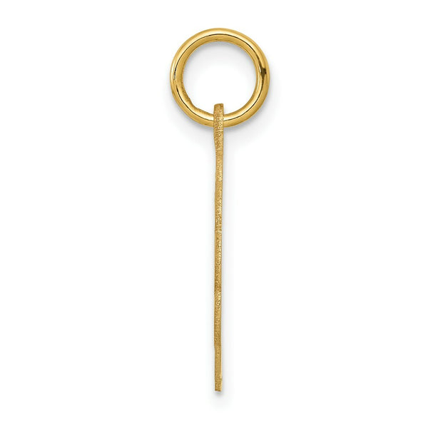 14K Yellow Gold Boy Head on .011 Gauge Engravable Scalloped Disc Charm 15mm width