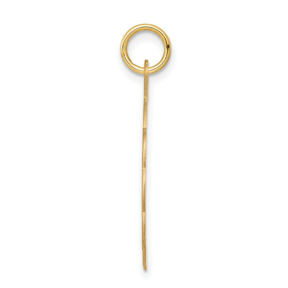 14K Yellow Gold Boy Head on .011 Gauge Engravable Scalloped Disc Charm 22mm width