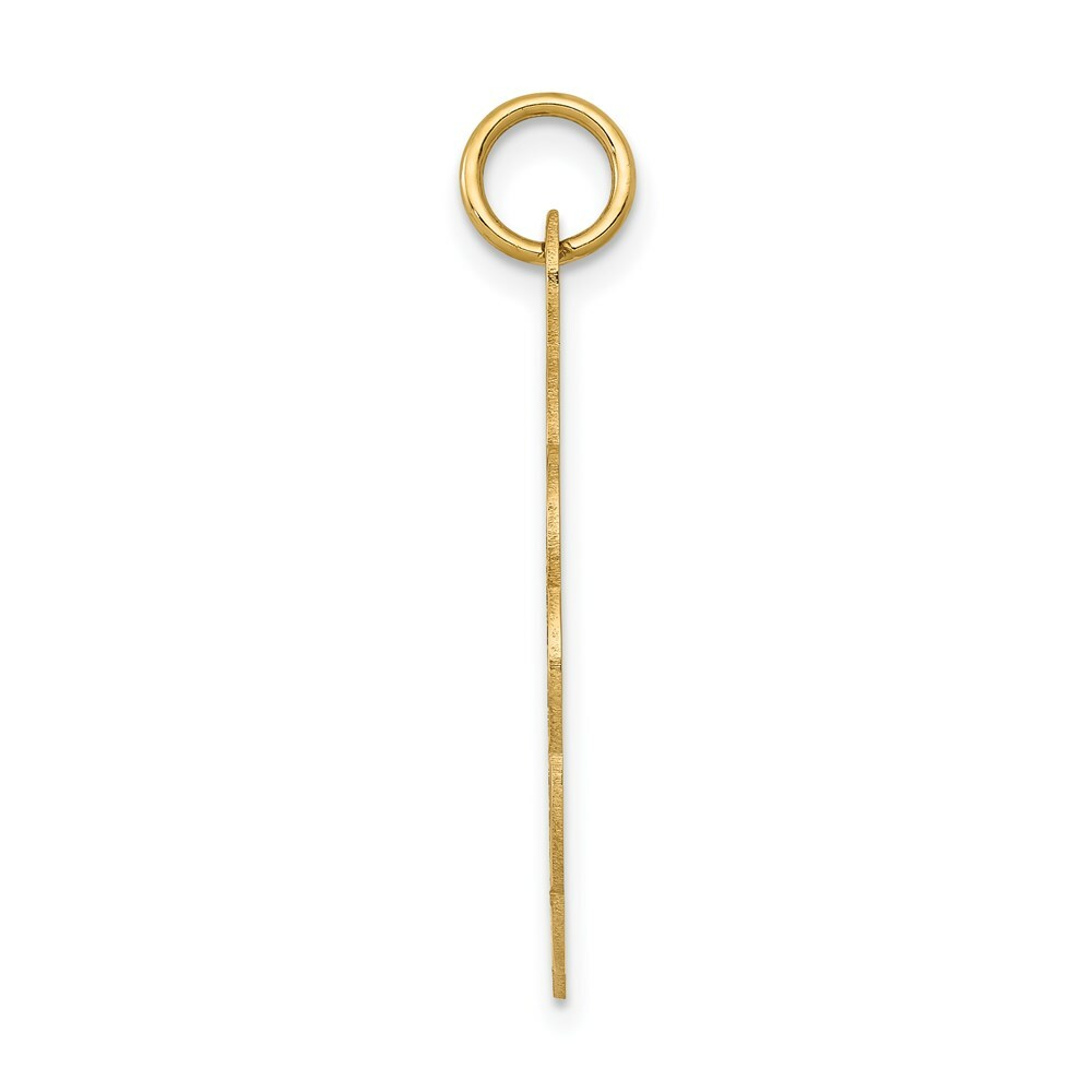 14K Yellow Gold Girl Head on .013 Gauge Engravable Scalloped Disc Charm 22mm width