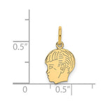 Load image into Gallery viewer, 14K Yellow Gold Boy Head Charm 17mm length
