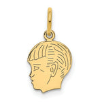 Load image into Gallery viewer, 14K Yellow Gold Boy Head Charm 17mm length

